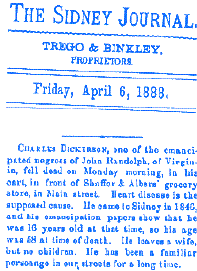 charlesdickersonsidneyjournalarticleapril61888.gif (11157 bytes)